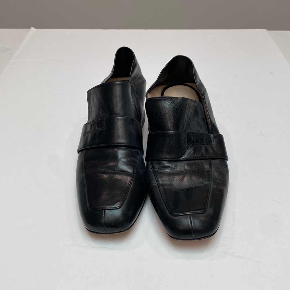 Stuart Weitzman Black Leather Loafers